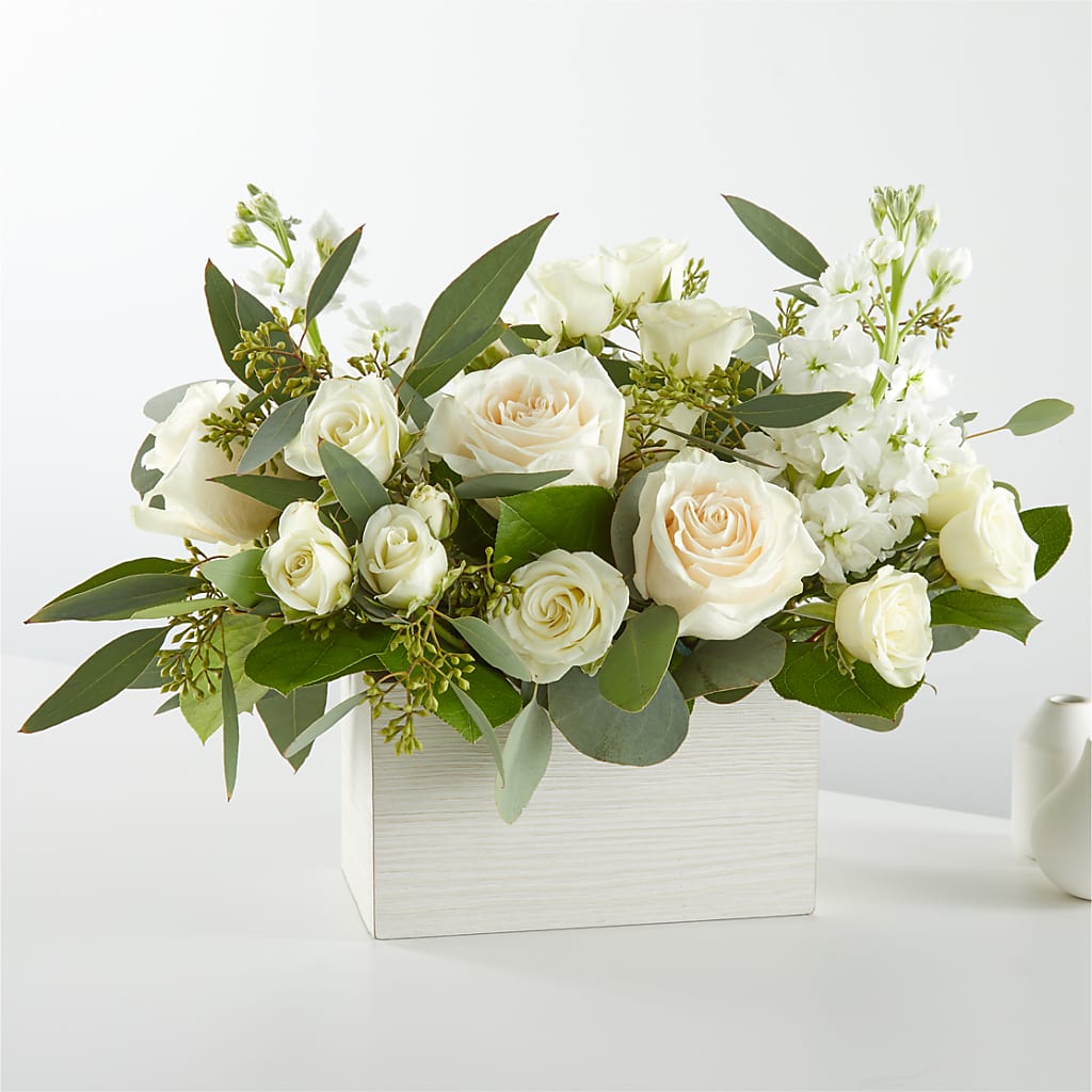 Fresh Linen Box Bouquet – The Flower Garden #2, Tupelo MS