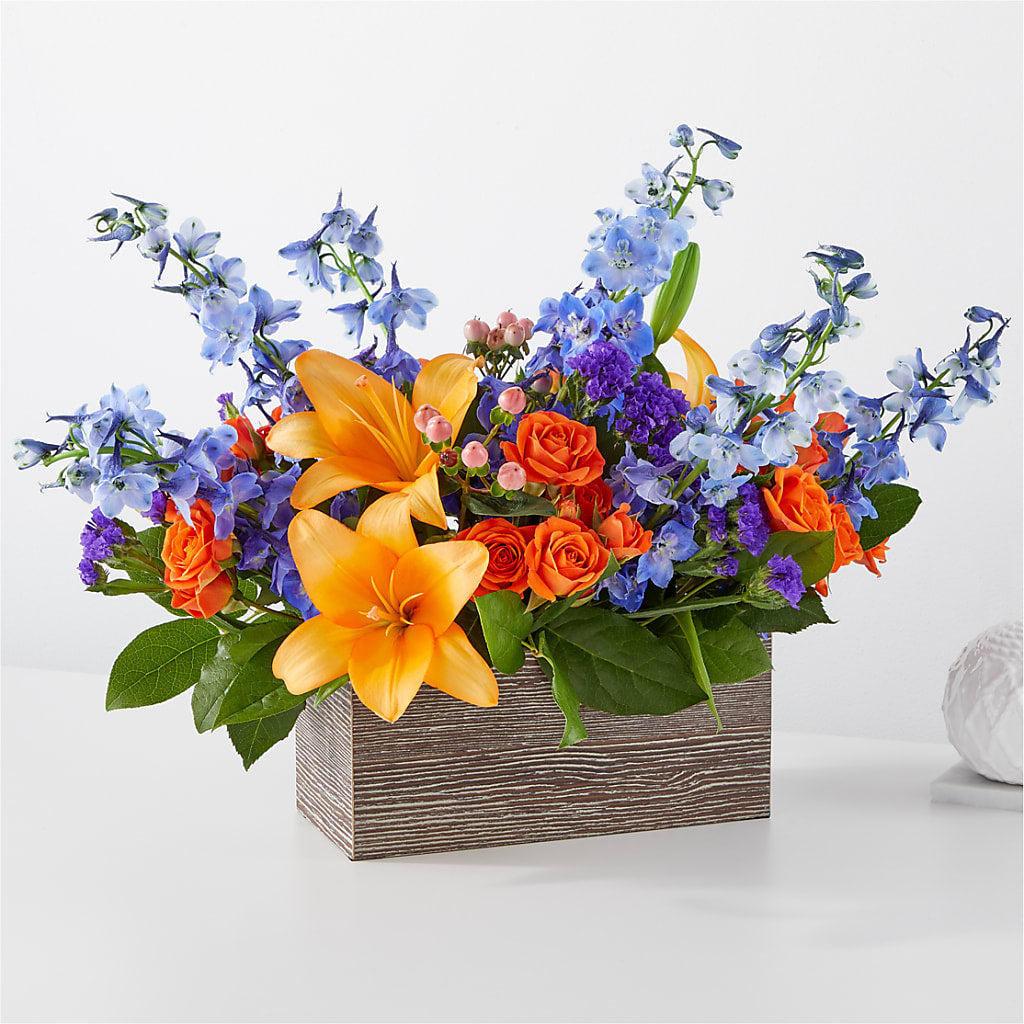 Radiant Citrus Box Bouquet – The Flower Garden #2, Tupelo MS