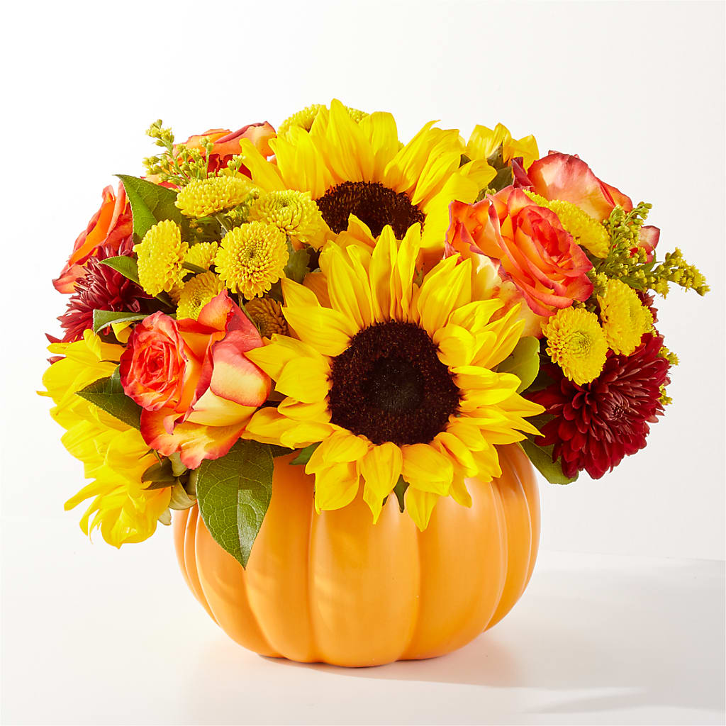 Golden Gourd Pumpkin Bouquet – The Flower Garden #2, Tupelo MS