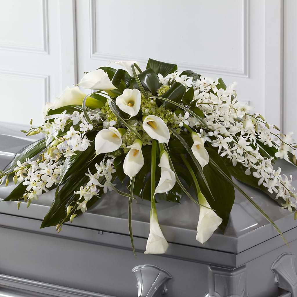 Angel Wings Casket Spray – The Flower Garden #2, Tupelo MS