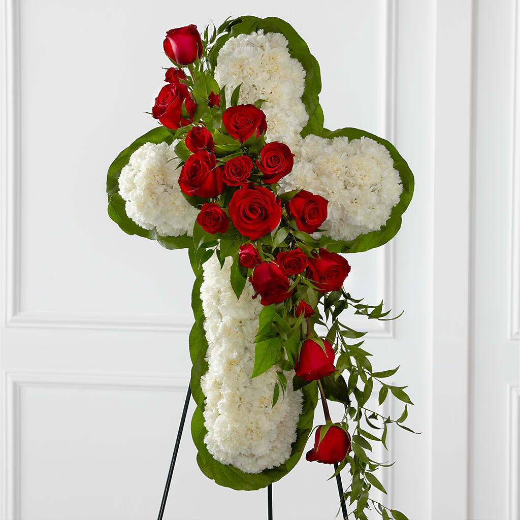 Floral Cross Easel – The Flower Garden #2, Tupelo MS