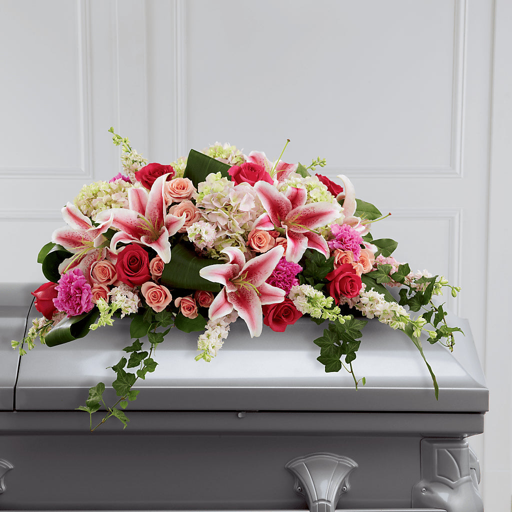 Splendid Grace Casket Spray – The Flower Garden #2, Tupelo MS