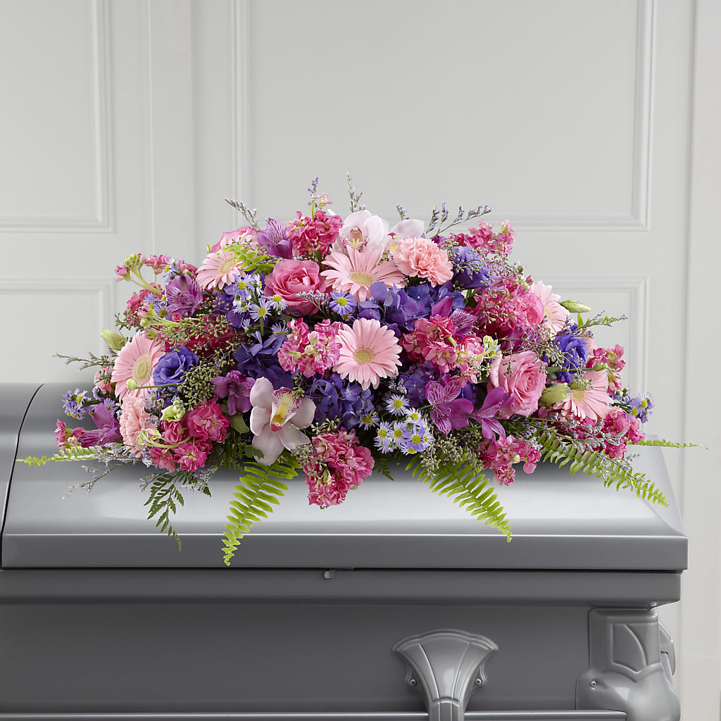 Glorious Garden Casket Spray – The Flower Garden #2, Tupelo MS