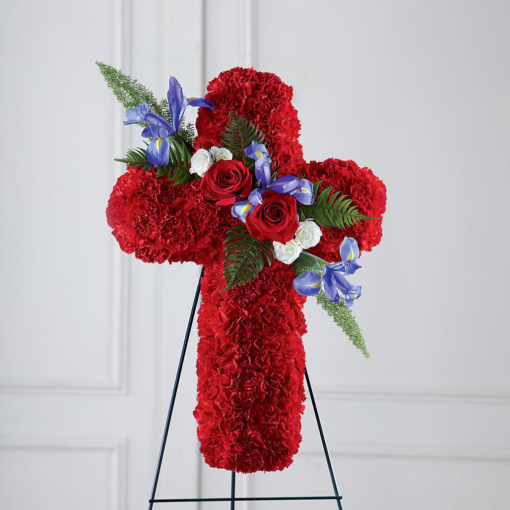 Faithful Hero Floral Cross – The Flower Garden #2, Tupelo MS