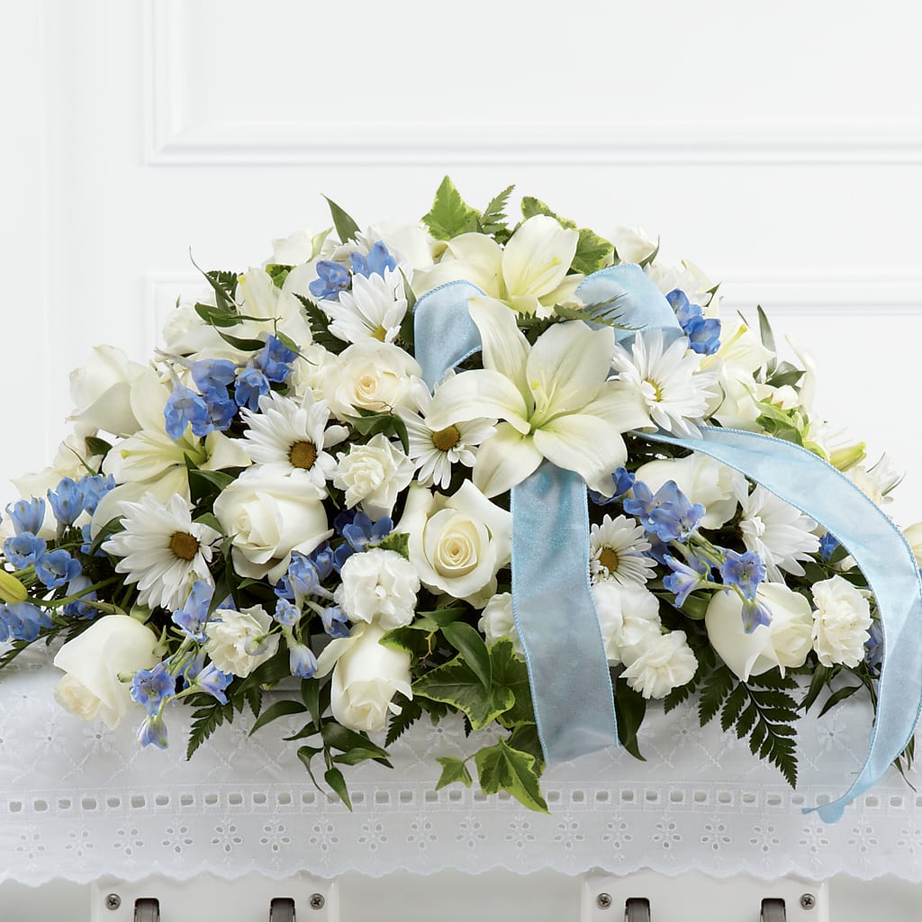 Tender Treasure Casket Spray – The Flower Garden #2, Tupelo MS