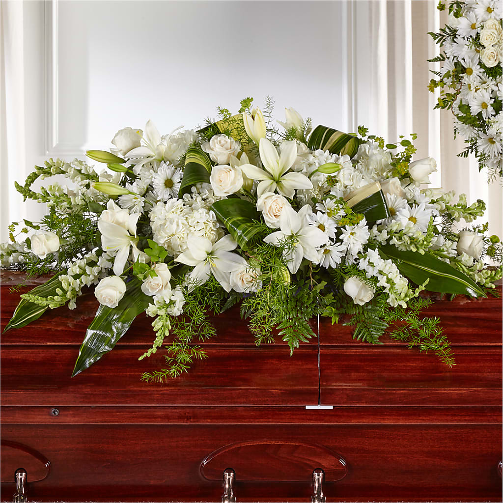 Abundance Casket Spray – The Flower Garden #2, Tupelo MS