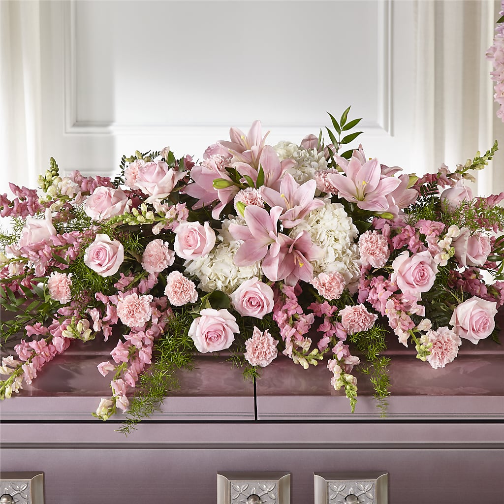 Life & Remembrance Casket Spray – The Flower Garden #2, Tupelo MS