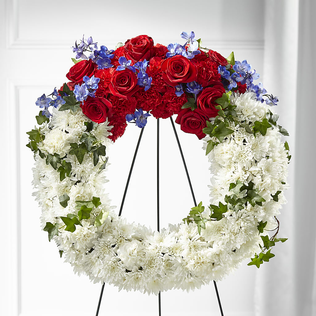 Patriotic Passion Wreath – The Flower Garden #2, Tupelo MS