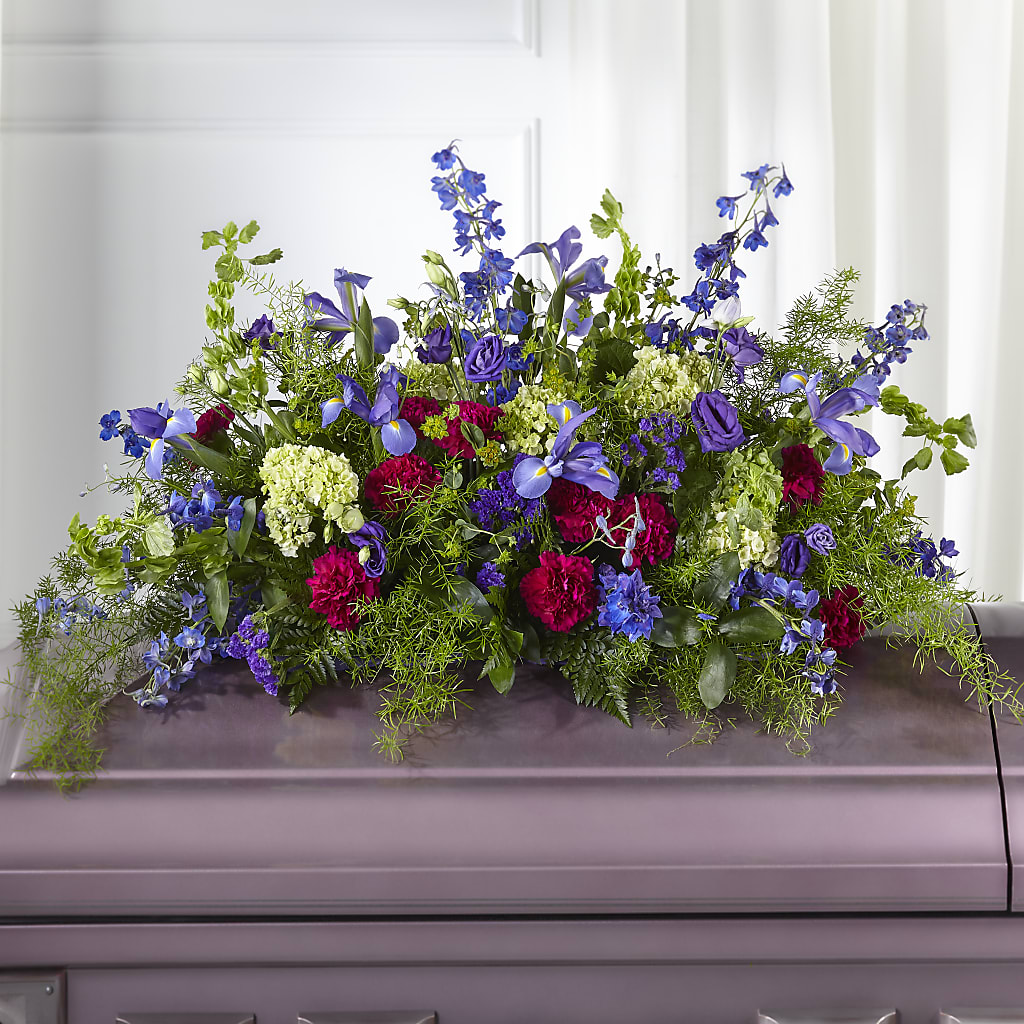 Always Treasured Casket Spray – The Flower Garden #2, Tupelo MS