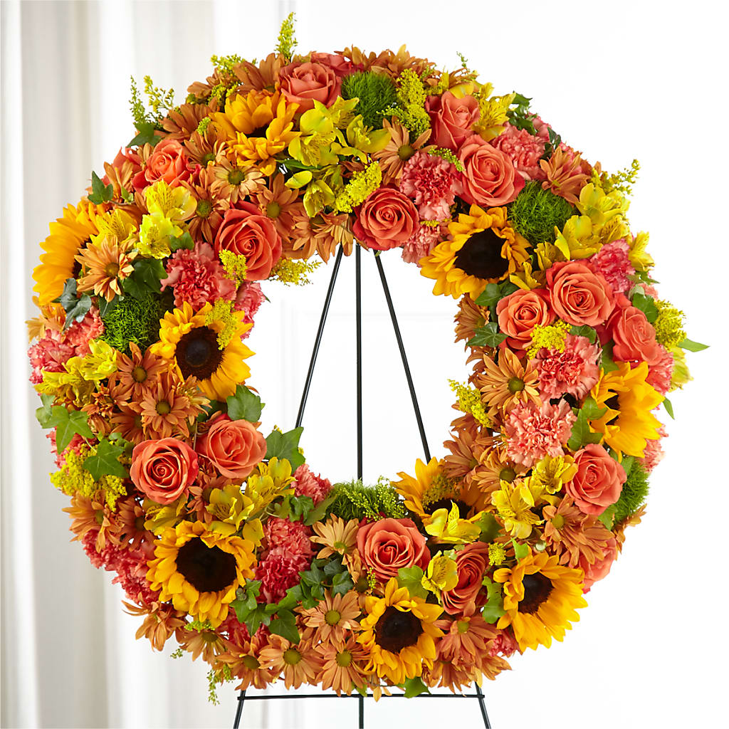 Autumnal Memories Wreath (Standard) – The Flower Garden #2, Tupelo MS