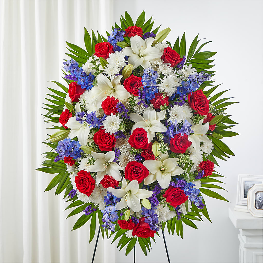 Cherished Service Standing Spray – The Flower Garden #2, Tupelo MS