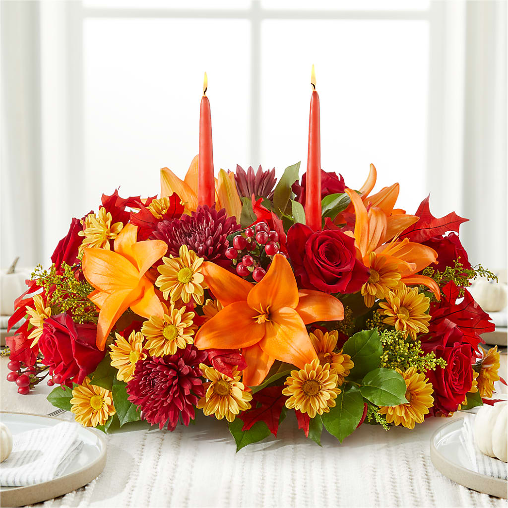 Autumn's Embrace Centerpiece – The Flower Garden #2, Tupelo MS