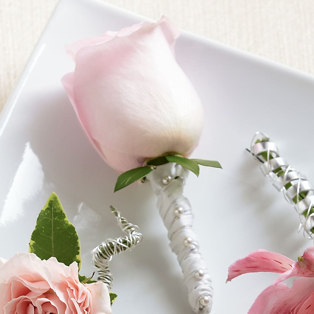Pink Rose Boutonniere – The Flower Garden #2, Tupelo MS