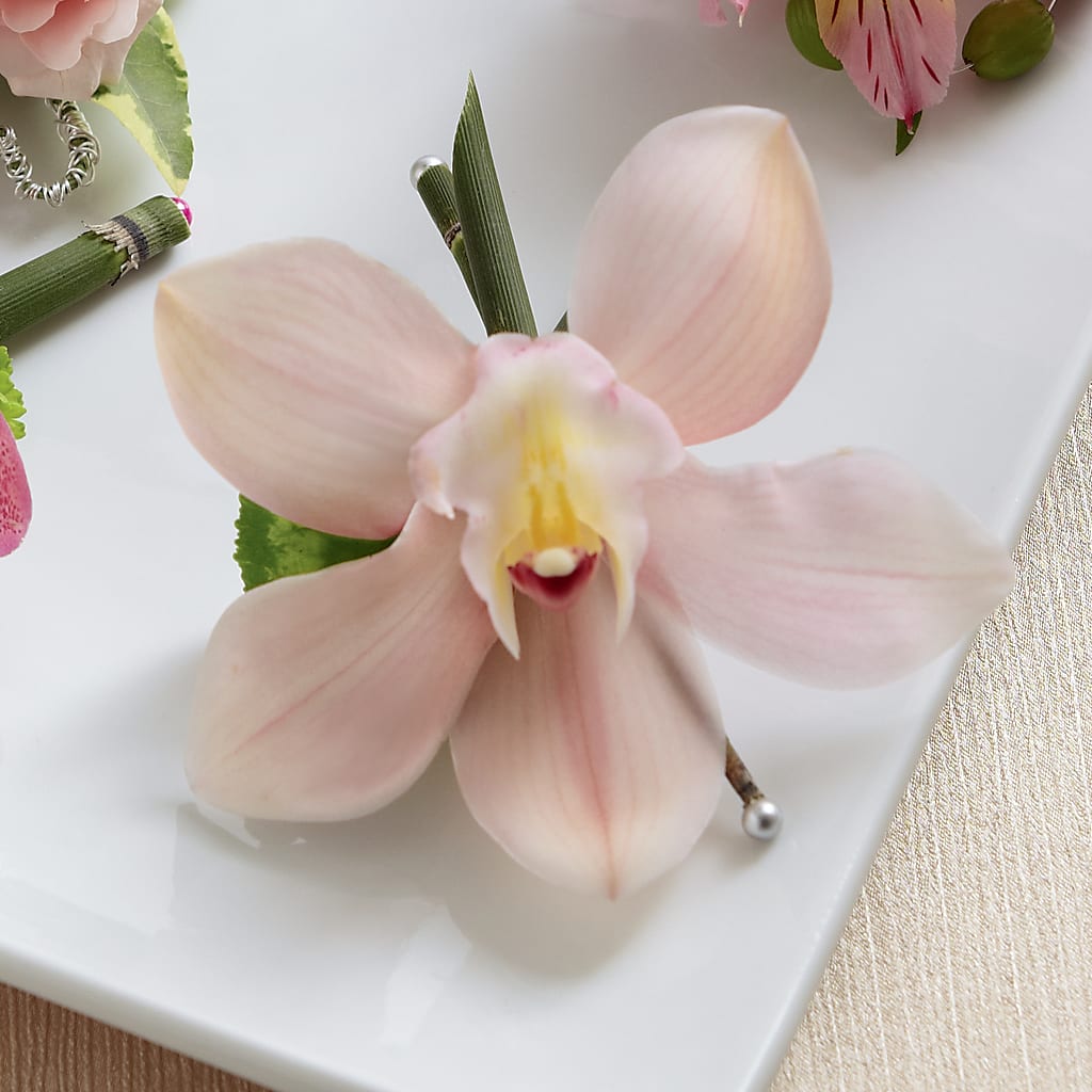 Pink Cymbidium Boutonniere – The Flower Garden #2, Tupelo MS