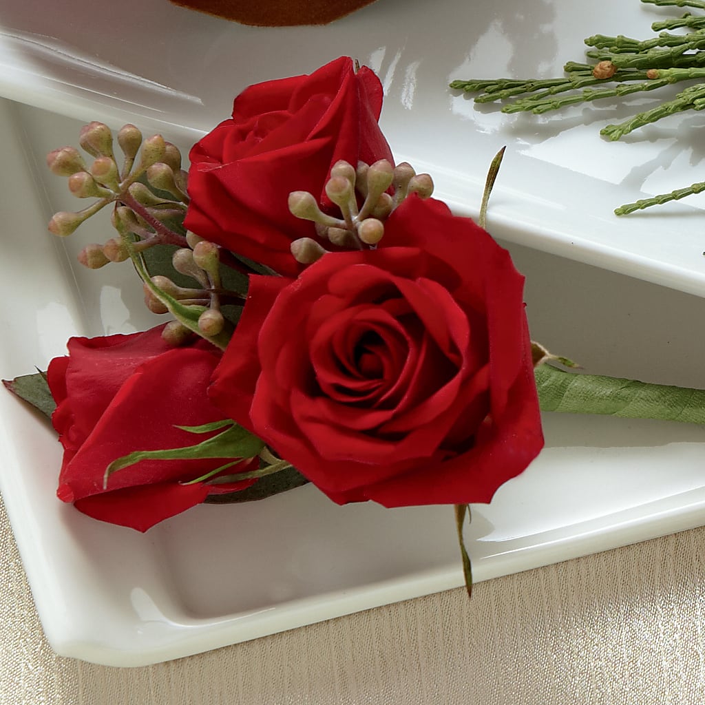 Red Spray Rose Boutonniere – The Flower Garden #2, Tupelo MS