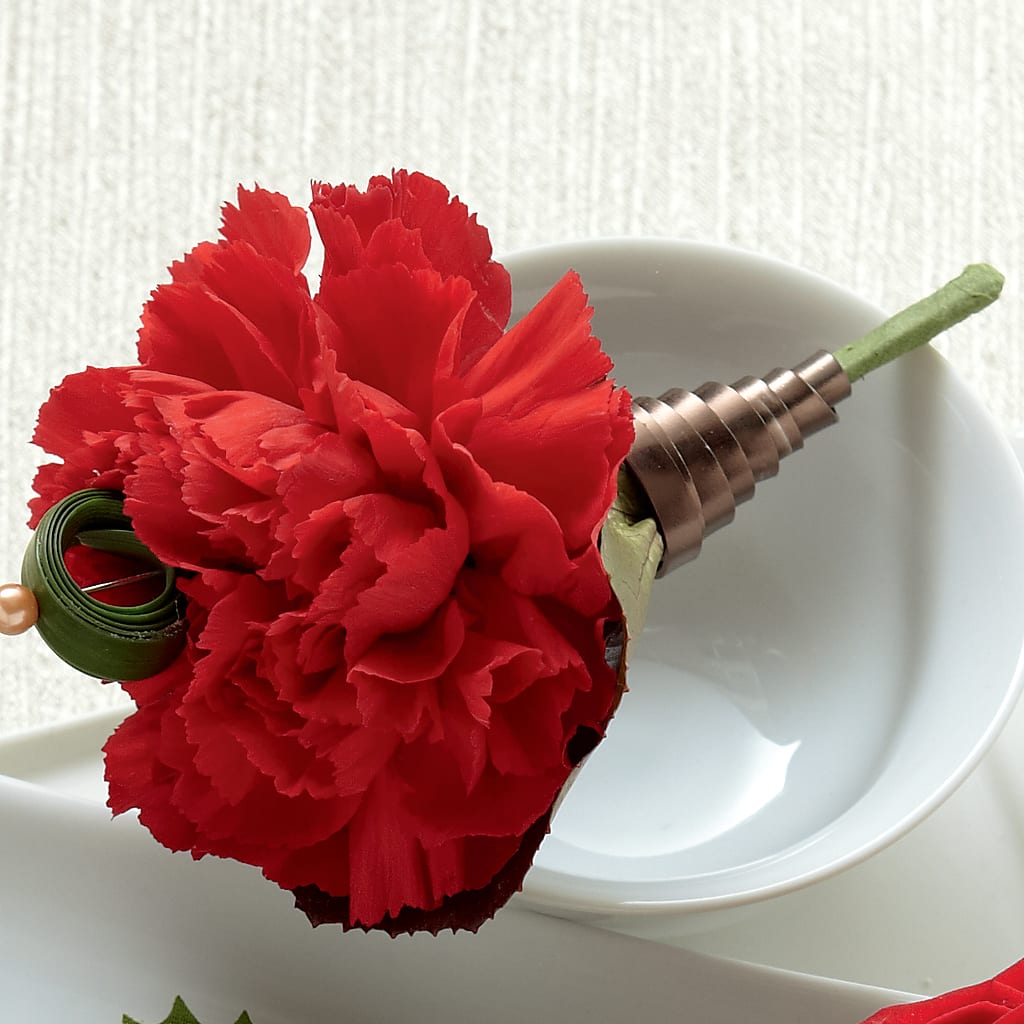 Red Carnation Boutonniere – The Flower Garden #2, Tupelo MS