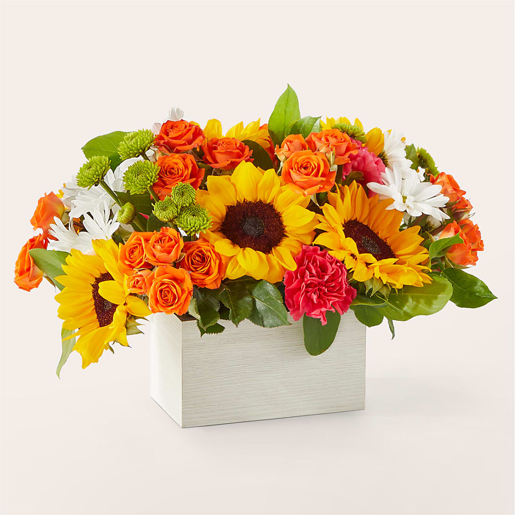 Sun-drenched Blooms Box Bouquet –  The Flower Garden #2, Tupelo MS