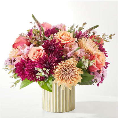 Berry Cobbler Bouquet with Ivory Vase –  The Flower Garden #2, Tupelo MS