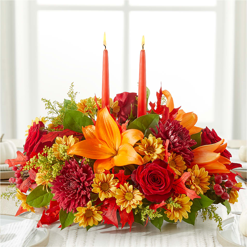 Autumn's Embrace Centerpiece –  The Flower Garden #2, Tupelo MS